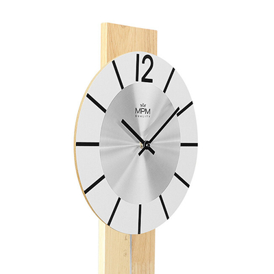 Orë muri MPM Quality Leonis E05.4281.00, e argjendtë/e kaftë