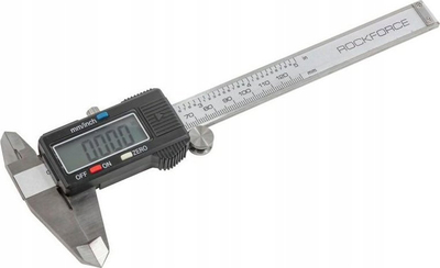 Kalibër dixhital Rockforce, 0–125 mm, ekran LCD, çelik inox