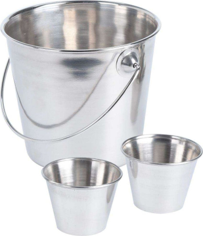 Set me 3 enë aperitivi Koopman, çelik inox, me shkëlqim, argjend