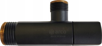 Valvul këndi Arco A80 Lipstick, 1/2GZ x 3/8GZ, bronx, e zezë mat