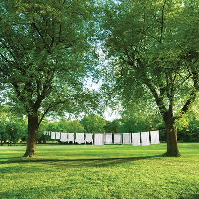 Set litar rrobash Brabantia Clothes Line, 12 m, i bardhë, që s’e merr dielli