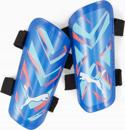 Mbrojtëse kërciri Puma Ultra Light Strap 030875-11, për futboll, me rripa me ngjitës, blu