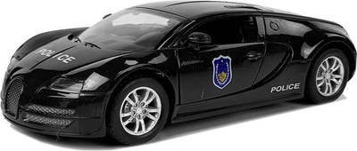 Makina lodër policie Lean Toys Linghui Models, makinë sportive, e zezë