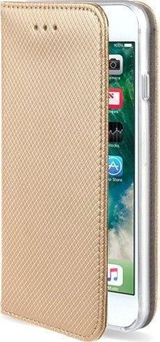 Këllëf libri Magneto për Samsung Galaxy A13 5G A04s, me magnet, me xhep karte, ngjyrë gold