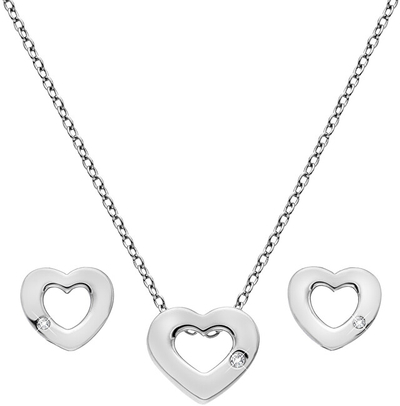 Hot Diamonds Amulets Heart Сет од Обетки и Ѓердан