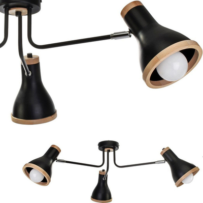 Llambë tavani Milagro MLP6257, E27, 60W, e zezë