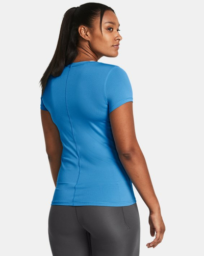 Bluzë sportive Under Armour HeatGear Armour, me mëngë të shkurtra, madhësia S, blu Viral e zezë