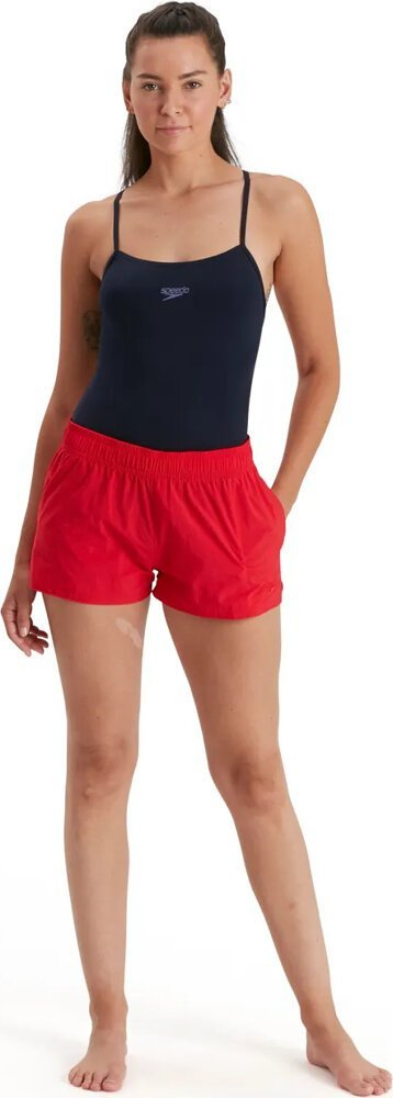 Шорцеви за пливање за жени Speedo Essential, најлон, брзо сушење, црвени
