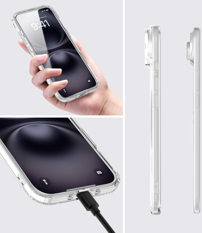Set mbrojtës 4smarts 360 Premium Protection për Apple iPhone Air, MagSafe, transparent