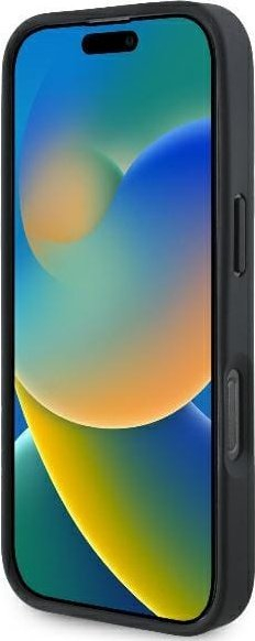Klloçkë telefoni Mercedes Smooth Leather me MagSafe për iPhone 16 Pro 6.3", lëkurë, e zezë