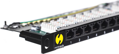 Patch panel NetRack 19", 0.5U, 24 porta, Cat 5e, i zi