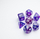 Set zare Gamegenic Galaxy Series Nebula, 7 copë, resin i mirë, blu vjollcë me shkëlqim