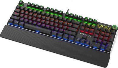 Tastierë Gaming Krux Crato PRO, RGB, US, e zezë