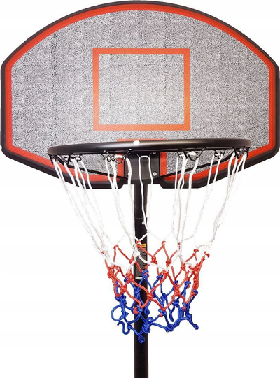 Kosh basketbolli Leantoys, portativ, me lartësi që e rregullon vetë, i zi