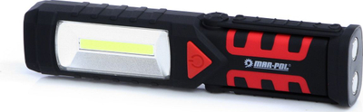 Dritë pune LED Mar-Pol COB, 3W, rikarikueshme me magnet, e zezë me të kuqe