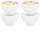 Set tasash porcelani Excellent Houseware për meze, 6 cm, 40 ml, 4 copë, të bardhë