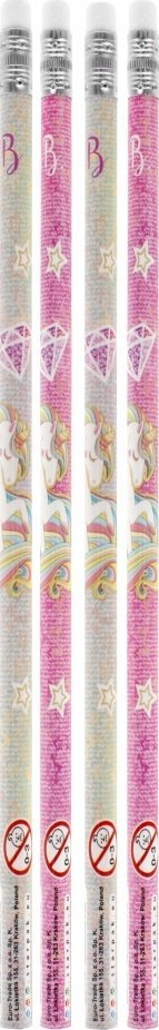 Set lapsa me gomë Starpak Unicorn 490989, HB, 4 copë, shumëngjyrësh