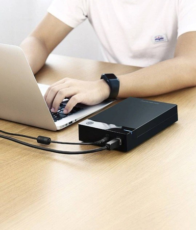 Kutí eksterne për hard disk Ugreen, 2.5"/3.5", USB 3.0, e zezë