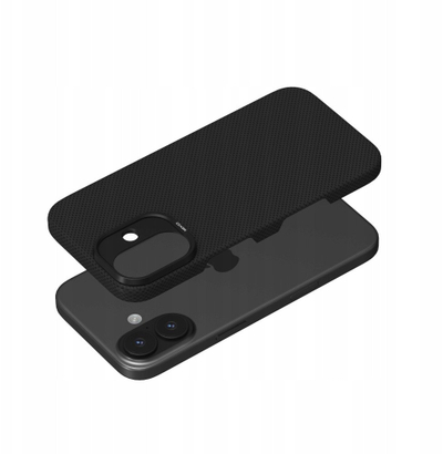 Këllëf telefoni YAXO Aramid Fiber ultra i hollë për iPhone 17, MagSafe, i zi