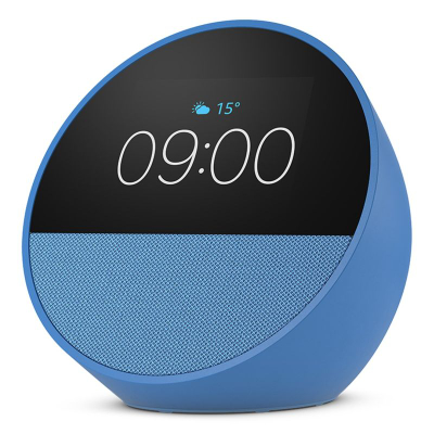 Altoparlant inteligjent Amazon Echo Spot, ekran 2.5", me Alexa, blu