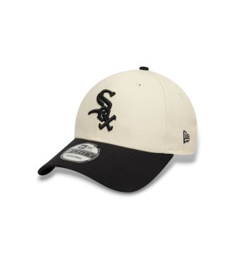 Kapele New Era Chicago White Sox 9FORTY Curved, pambuk, e rregullueshme, bezhë
