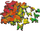 Puzzle druri Trefl Wood Craft Rainbow Butterflies, 501 copa, shumëngjyrësh