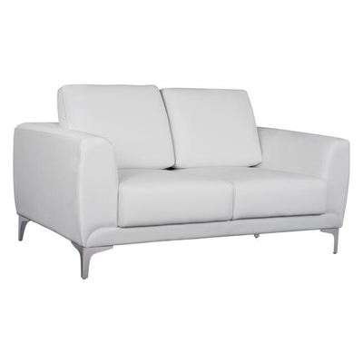 Divan 2 ulëse KENZIE, PU, 142×81×81 cm (HM3121.22), bardhë