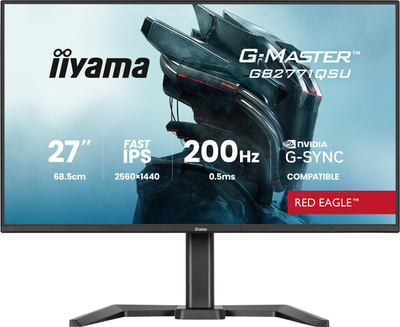 Monitor gaming Iiyama G-MASTER GB2771QSU-B1 Red Eagle, 27\", WQHD 2560 x 1440, 200Hz, i zi