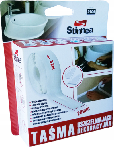 Декоративна заптивна лента Tycner 2905, 28mm, 3.20m, бела