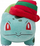 Peluç Pokemon Jazwares Bulbasaur për Krishtlindje, edicion festiv, jeshil me kapelë të kuqe
