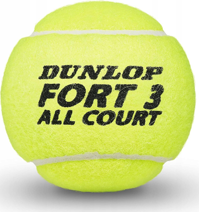 Topa tenisi Dunlop Fort All Court, set me 3 copë, presion i lartë, të verdhë fluor