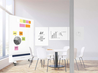 Fletë whiteboard Magnetoplan 1209000, sipërfaqe e qëndrueshme, me alumin, e bardhë