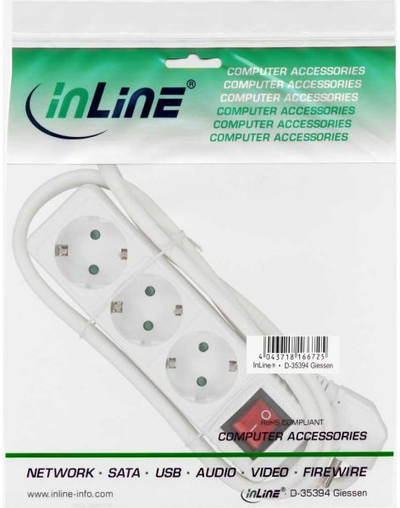 Kabllo vazhduese InLine 3 fole 3 m (16433T), e bardhë