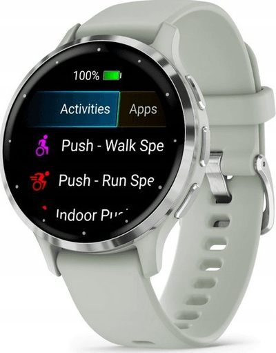 Ora sportive Garmin Venu 3S, 1.2" AMOLED, GPS, jeshile