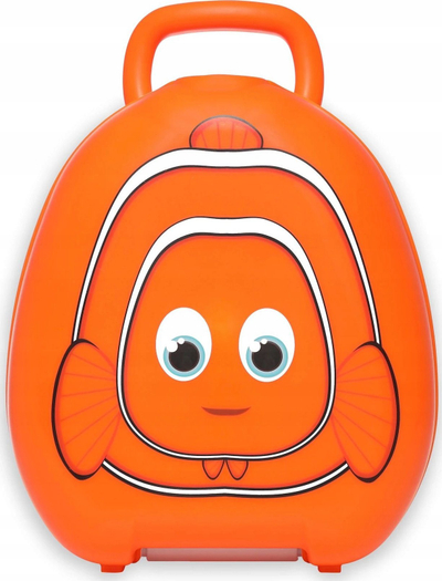 Qynek udhëtimi My Carry Potty Clownfish, portativ për fëmijë, me dorezë, portokalli
