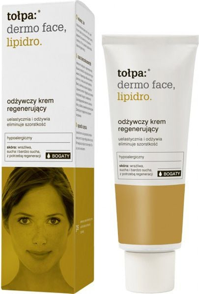 Krem fytyre Topa Dermo Face Lipidro, për rigjenerim edhe ushqim të lëkurës, 40ml