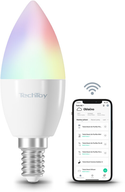 Poç TechToy Smart RGB, 4.4W, E14, 3 copë