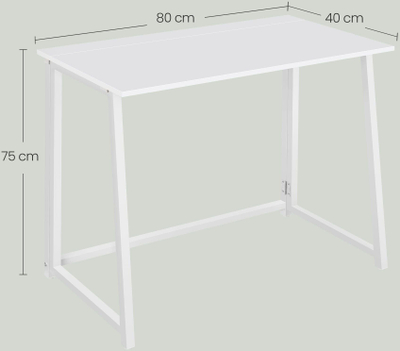 Tavolinë kompjuteri MAX 1.0, 80 cm, lartësi 75 cm, e bardhë