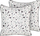 Set jastëkësh dekorativë LAVENDER Velvet, 45x45 cm, efekt terrazzo, të bardhë