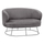 Sofa Arien 2-ulëse velur gri (HM8492.01), gri/ argjendtë