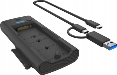 Dok stacion Icy Box IB-180MS-C31, USB 3.2 Gen 2 Type C, M.2 NVMe SATA edhe 2.5"/3.5" SATA, i zi