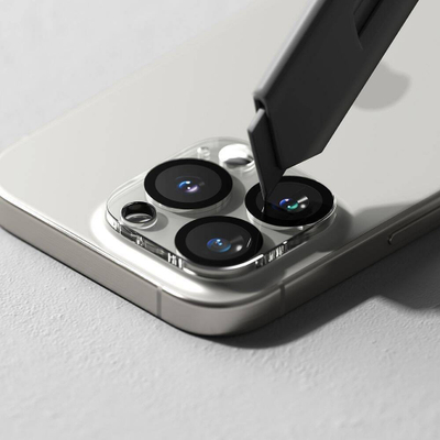 Заштита за камера Ringke за iPhone 16 Pro 16 Pro Max, калено стакло, сет 2 парчиња, проѕирно