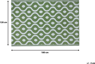 Tapet oborri PUNE Outdoor Area Rug, 120 x 180 cm, polipropilen, jeshil