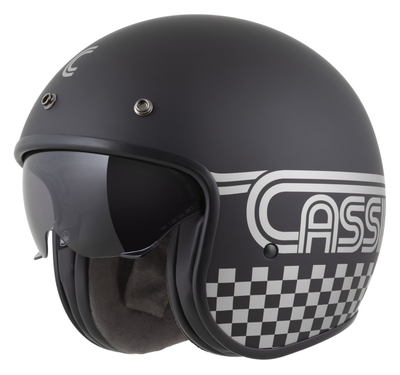 Kaska moto CASSIDA Oxygen 2.0 Rondo, e zezë matte argjendi