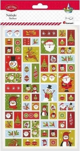 Stickers letre Titanum për Krishtlindje, 2 fletë, shumëngjyrëshe