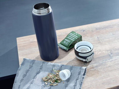 Termos Leifheit Flip, 600ml, izolues, blu e errët