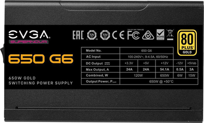 Burim energjie EVGA SuperNOVA G6 (220-G6-0650-X2), 650W, i zi