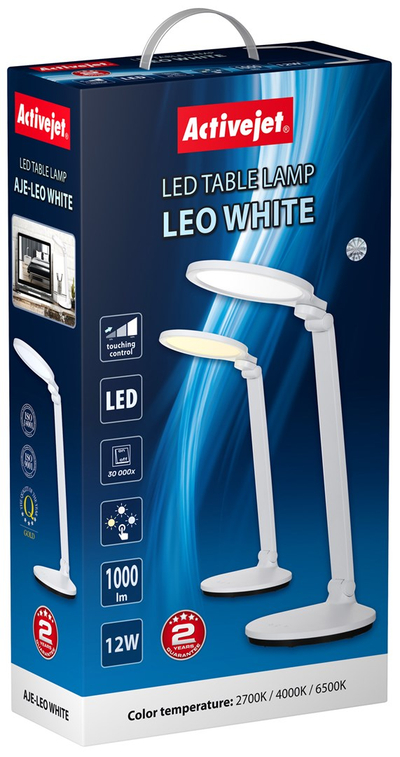 Lampë tavoline LED Activejet AJE-LEO, 12W, 1000 lm, e bardhë