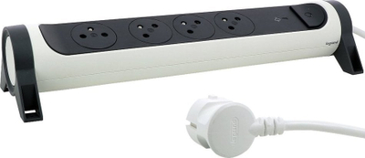 Pararizë Legrand 049415, 4x2P+Z, 1.5m, me mbrojtje, e bardhë