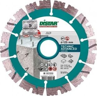 Disk diamant për beton Distar Technic Advanced 125mm, vrimë 22.23mm, gri